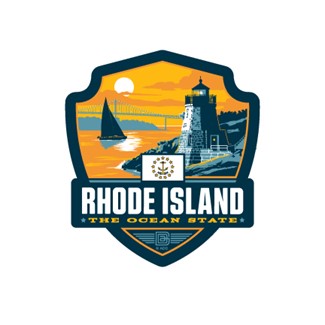 RI State Pride Emblem Sticker | Made in the USA
