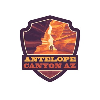 Antelope Canyon, AZ Gulch Emblem Sticker | Made in the USA
