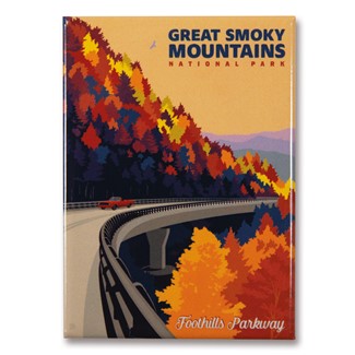 Great Smoky Foothills Parkway in the Fall Magnet | Metal Magnet