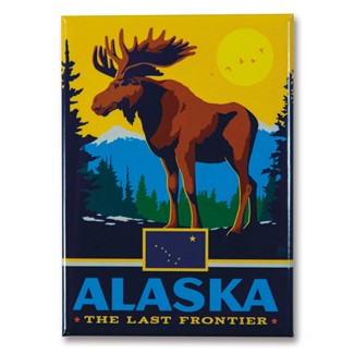 AK State Pride Magnet | Metal Magnet