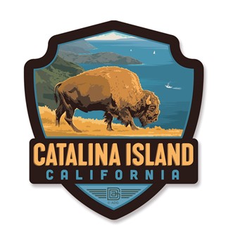 Catalina Bison Emblem Wooden Magnet | American Made