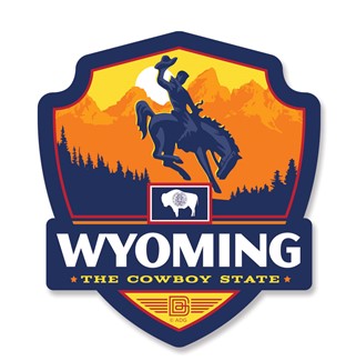 WY Emblem Wooden Magnet | American Made