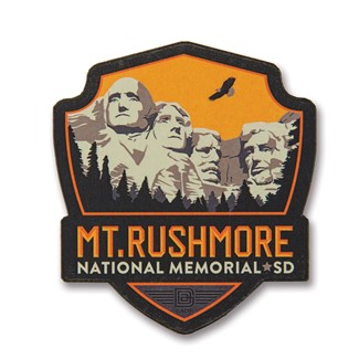 Mt. Rushmore Emblem Wooden Magnet | American Made