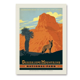 Guadalupe Mountains Vert Sticker | Vertical Sticker