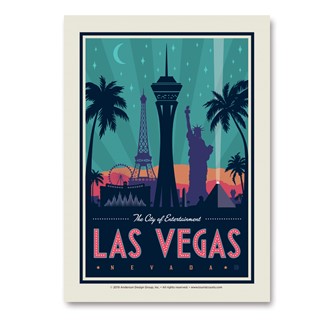 Las Vegas City of Entertainment Vert Sticker | Vertical Sticker