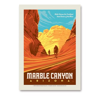 Marble Canyon, AZ Vert Sticker | Made in the USA