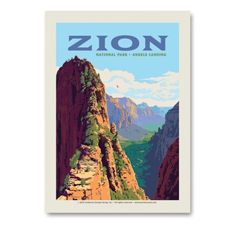 Zion Ascent to Angels Landing Vert Sticker | Made in the USA