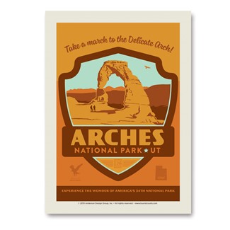 Arches NP Emblem Print Vert Sticker| Made in the USA