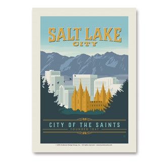 UT, Salt Lake City Vert Sticker | Made in the USA