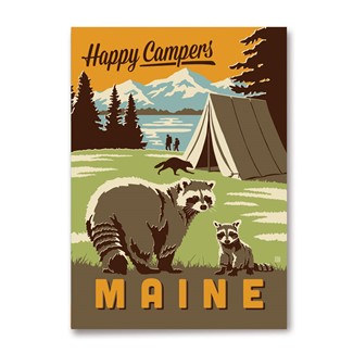 ME Happy Campers Magnet | Metal Magnet