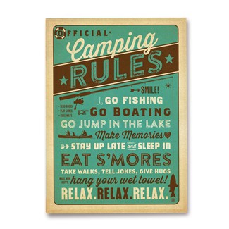 Camping Rules Magnet | American Made Magnet