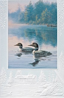 Echo Bay | Loon embossed birthday cards