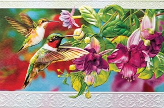 Hummingbirds in Fuchsia | Made in the USA