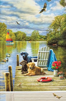 Dogs At The Lake | Lakeside birthday cards