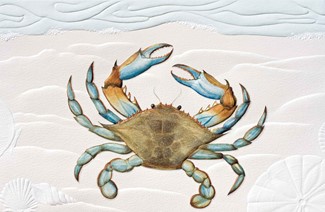 Blue Crab | Crustacean greeting cards