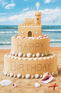 Birthday Wishes | Sand castle greeting cards