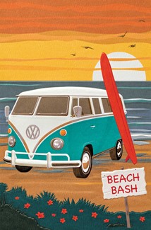 Beach Bus | Antique themed greeting cards