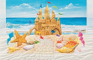 Pacific Palace | Sand castle greeting cards
