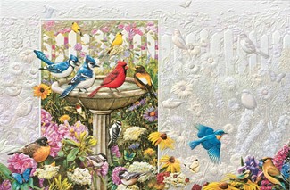 Garden Glory | Songbird inspriational embossed greeting cards