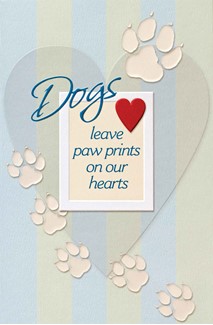 Dog's Paw | Embossed pet sympathy greeting cards