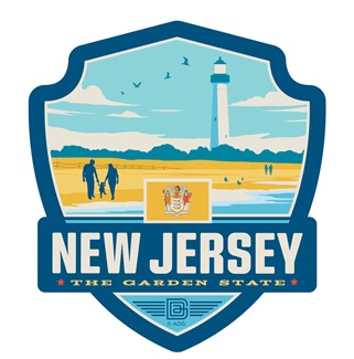 NJ State Pride Emblem Wooden Magnet | American Made