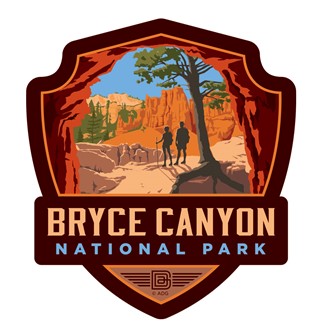 Bryce Canyon Peekaboo Trail Emblem Wooden Magnet | American Made