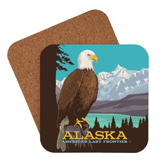 AK Perched Eagle Coaster | American made coaster
