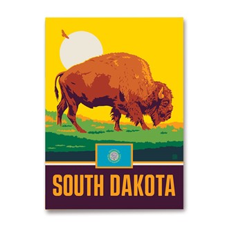 SD State Pride Bison Magnet | American Made Magnet