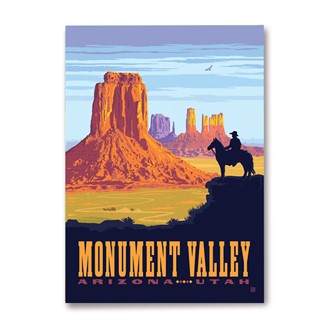 Monument Valley Cowboy Ranger Magnet | Metal Magnet Made in the USA