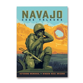 Navajo Code Talkers Veterans Memorial Magnet | Metal Magnet Made in the USA
