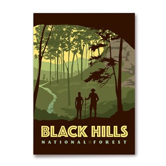 Black Hills National Forest Hikers Magnet | Metal Magnet Made in the USA