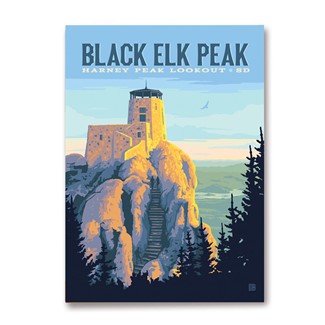 Black Elk Peak Magnet | Metal Magnet Made in the USA