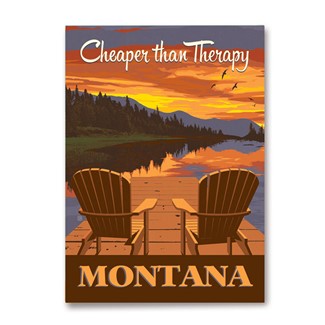 MT Cheaper Than Therapy Magnet | American Made Magnet