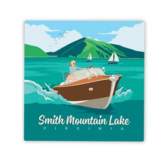 SML Speedboat  Square Magnet | Metal Magnet