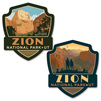 Zion Angels Landing/Great White Car Coaster PK of 2 | American made coaster