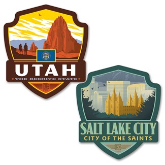 Salt Lake City/UT State Pride Car Coaster PK of 2 | American made coaster