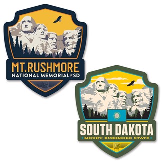 Mt Rushmore/SD State Pride Emblem Car Coaster PK of 2 | American made coaster