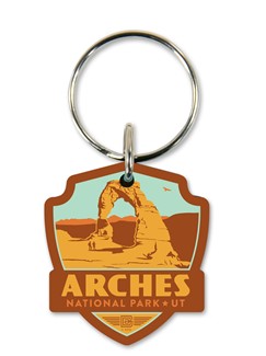 Arches Emblem Wooden Key Ring | American Made