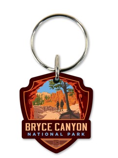 Bryce Canyon Peekaboo Trail Emblem Wooden Key Ring | American Made