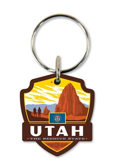 UT Emblem Wooden Key Ring | American Made