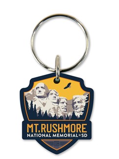 Mt. Rushmore Emblem Wooden Key Ring | American Made