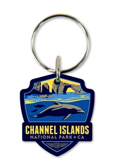 Channel Islands Emblem Wooden Key Ring | American Made