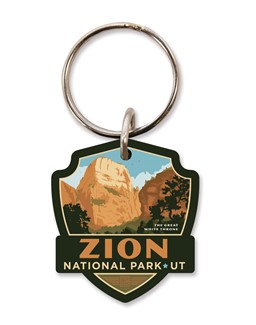 Zion Great White Throne Emblem Wooden Key Ring | American Made