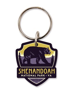 Shenandoah Bear Emblem Wooden Key Ring | American Made