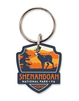 Shenandoah Buck Emblem Wooden Key Ring | American Made