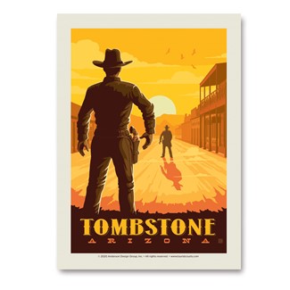 Tombstone, AZ Gunslingers Vert Sticker | Made in the USA