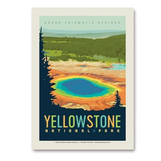 Yellowstone Grand Prismatic Springs Vert Sticker | Made in the USA