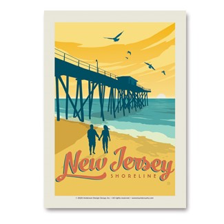 NJ Shoreline Vert Sticker | Made in the USA