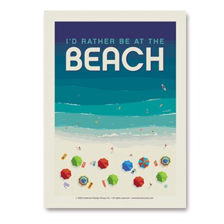 I'd Rather Be at the Beach Vert Sticker | Made in the USA