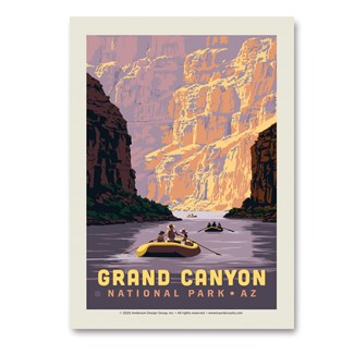 Grand Canyon River Rafting Vert Sticker | Made in the USA